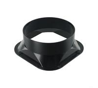 Connecteur de conduit à bride carrée en plastique ABS pour tuyau de 100 à 300 mm de diamètre, adaptateur de tuyau d'extracteur avec clapet anti-retour pour ventilateurs en ligne de salle de bain et