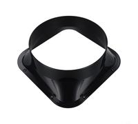 Connecteur de conduit à bride carrée en plastique ABS pour tuyau de 100 à 300 mm de diamètre avec résistance au vent interne pour ventilateur extracteur de cuisine et salle de bain (S12250#) (SKU)