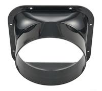 Connecteur de conduit à bride carrée en plastique ABS pour tuyau de 100 à 300 mm de diamètre avec résistance au vent interne pour ventilateur extracteur de cuisine et salle de bain (S12150#) (SKU)
