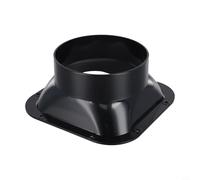 Connecteur de conduit à bride carrée en plastique ABS pour tuyau de 100 à 300 mm de diamètre avec résistance au vent interne pour ventilateur extracteur de cuisine et salle de bain (S12120#) (SKU)