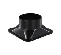 Connecteur de conduit à bride carrée en plastique ABS pour tuyau de 100 à 300 mm de diamètre avec résistance au vent interne pour ventilateur extracteur de cuisine et salle de bain (S12110#) (SKU)