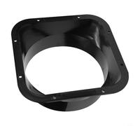Connecteur de conduit à bride carrée en plastique ABS pour tuyau de 100 à 300 mm de diamètre avec résistance au vent interne pour ventilateur extracteur de cuisine et salle de bain (S12160#) (SKU)