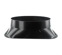Connecteur de conduit à bride carrée en plastique ABS pour tuyau de 100 à 300 mm de diamètre avec résistance au vent interne pour ventilateur extracteur de cuisine et salle de bain (S12300#) (SKU)