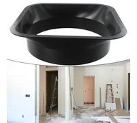 Connecteur de conduit à bride carrée pour tuyau rond de 100 à 300 mm, raccord d'aération en plastique ABS avec design interne à faible résistance au vent, compatible avec Bathro (100#)