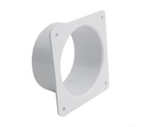 Connecteur de conduit d'air rond, système de montage de tuyau de ventilation droit, installation murale blanche au plafond, pour chauffage intérieur et extérieur (100 mm)