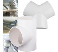 Connecteur de conduit en ABS T/Y pour ventilation de ventilateur d'extracteur, séparateur de conduit d'air triple port, raccord CVC étanche et étanche 100 mm