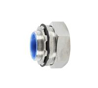 Connecteur de conduit flexible en acier inoxydable 304, ensemble de 3 pièces à filetage métrique droit mâle for conduit métallique recouvert de PVC, raccord(External Thread φ5.1cm)