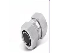 Connecteur de conduit flexible en acier inoxydable 304, ensemble de 3 pièces à filetage métrique droit mâle for conduit métallique recouvert de PVC, raccord(Three-Column φ2.5cm)