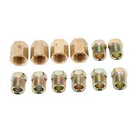 Connecteur de conduite de frein, raccords de conduite de frein universels en laiton robuste 7/16 po-24 filetages antirouille 12 pièces pour tube de frein 1/4 po
