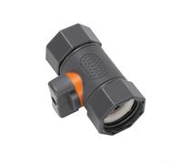 Connecteur de contrôle de l'eau avec design à double filetage et valve marche/arrêt, anneau d'étanchéité anti-fuite, matériau ABS TPR adapté pour l'irrigation et la plomberie (fil intérieur)