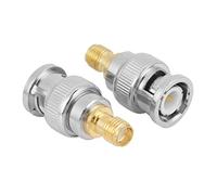 Connecteur de Convertisseur de Test Coaxial BNC M à SMA Fem RF, 2 Pièces, Adaptateur Coaxial BNC à SMA A RF A, Adaptateur SMA