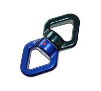 Connecteur de corde pivotant à 360 degrés pour alpinisme et rotation avec mousqueton de connexion - Matériel de sauvetage en plein air - Gris et bleu