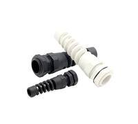 Connecteur de cordon de Joint de presse-étoupe Flexible à ressort en Nylon étanche M12 * 1.5 3-6.5 noir/blanc(White,M20 5pcs)