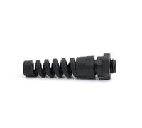 Connecteur de cordon de Joint de presse-étoupe Flexible à ressort en Nylon étanche M12 * 1.5 3-6.5 noir/blanc(Svart,M12 10pcs)
