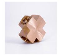 Connecteur de coupleur de raccord de tuyau en laiton, croix femelle 1/4 "NPT, 4 voies, eau, gaz, carburant