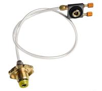 Connecteur de cuisinière à gaz, adaptateur de remplissage en laiton avec tuyau, tête de conversion pour réservoir à cassette, valve de remplissage de réservoir de gaz pour camping et randonnée en