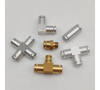 Connecteur de débit pour machine à café en aluminium ou cuivre compatible avec les types d'assemblage croisé I L T (Dix aluminium)