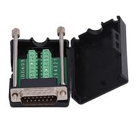 Connecteur de Dérivation DB15, Module Terminal de Câblage à Vis Série sans Soudure Mâle D-SUB avec Boîtier (1Pcs)