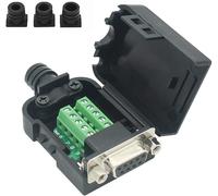 Connecteur De Dérivation Db9 Vers Borne De Câblage Rs232 D-Sub Adaptateurs Série Femelles Carte De Dérivation De Port Module Sans Soudure Avec Boîtier (Adaptateur Série Femelle + Écrou)[Z1494]