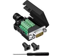 Connecteur De Dérivation Db9 Vers Borne De Câblage Rs232 D-Sub Adaptateurs Série Mâles Carte De Dérivation De Port Module Sans Soudure Avec Boîtier (Adaptateur Série Mâle + Écrou)[Z1496]