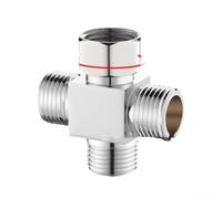 Connecteur de dérivation d'eau à trois voies un en deux pour raccords de tuyaux à quatre voies Système de plomberie Cuisine Salle de bain Irrigation Utilisation robuste Installation facile (A-2)