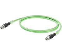 Connecteur de données pour capteurs/actionneurs Weidmüller IE-C6EL8UG0030XCSXCS-E 1463640030 M12 mâle, droit 3.00 m Nombre