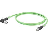 Connecteur de données pour capteurs/actionneurs Weidmüller IE-C6EL8UG0050XCAU40-E 2485600050 M12 mâle, coudé, mâle, droit 5.00 m Nombre de pôles: 8 1 pc(s)