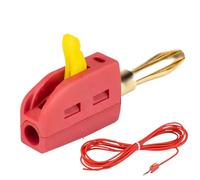 Connecteur de fiche banane pour haut-parleur - Ensemble de bornes audio plaquées or, conception de prise banane à connexion rapide, mécanisme de verrouillage de fil sécurisé, construction en métal rés