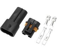 Connecteur De Fiche De Ventilateur De Radiateur Pour Honda / Connecteur De Terminal Mâle Femelle Interne / Série En Plastique Étanche De 6,3 Mm / 1 Ensemble Noir 2 Broches