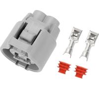 Connecteur De Fiche De Ventilateur De Radiateur Pour Toyota Rav4 / Connecteur De Borne Femelle Interne / Série En Plastique Étanche De 4,8 Mm / 1 Ensemble Gris 2 Broches