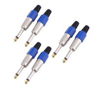 Connecteur De Fil 6.35mm, Prise Audio Mono, Fiches D'amplificateur Pour Microphone, CâBle 6.35 CœUrs, 3 Paires