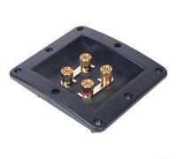 Connecteur de fil de haut-parleur plaqué or à 4 positions Prise jack à ressort pour câblage HiFi projet DIY 130 x 115 mm (B)