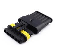 Connecteur De Fil éLectrique, Prise De Connecteur De Fil éLectrique éTanche 1 2 3 4 5 Broche 6 Voies Pour Camion De Voiture