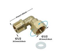 Connecteur de filetage mâle femelle en laiton G1/2 G3/4 G1,coude,raccords de réparation en cuivre,raccord de tuyau d'eau fileté en métal - Type G