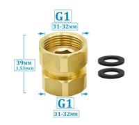 Connecteur de filetage mâle femelle en laiton G1/2 G3/4 G1,coude,raccords de réparation en cuivre,raccord de tuyau d'eau fileté en métal - Type F
