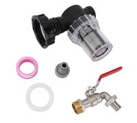 Connecteur de filtre de baril de tonne de filtre de réservoir IBC, adaptateur de tuyau de réservoir IBC scellé à grand débit (S60x6 vers G3/4 Femelle avec Mamelon de Robinet G3/4)