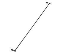 Connecteur de Garde-corps en Verre Noir, Alliage de Zinc et Aluminium | Rail D'étagère 50cm, Compatibilité pour Vitrines et Armoires, Nettoyage Facile