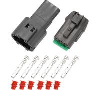 Connecteur De Gaz À 3 Broches Pour Excavatrice, Fiche Étanche En Plastique Noir Gris Mâle Femelle