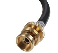 Connecteur de gaz POL en laiton conçu pour bouteilles de 0,5 kg et 9,1 kg avec tuyau de 1,8 m ou 3 m pour une utilisation extérieure et personnelle (3 m)