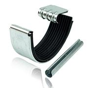 Connecteur de gouttière en zinc pour gouttière de 25 cm avec connecteur à lèvre et fermeture à rabat avec joint EPDM pour une connexion de gouttière étanche