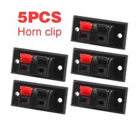 Connecteur de haut-parleur Audio à 2 Positions, 5 pièces/paquet, bornes à 2 broches, Jack, conception de charge à ressort, bornes de panneau