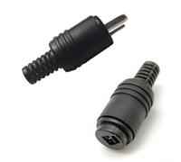 Connecteur de haut-parleur DIN à 2 broches, bornier audio HiFi pour adaptateur de borne à vis noire, 10 adaptateurs de signal d'alimentation pour haut-parleurs et lampes audio (mâle + femelle)