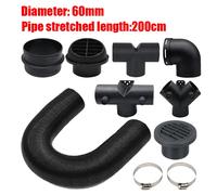 Connecteur de joint d'accès pour Webasto Eberspaecher, tube de conduit de chauffage diesel à air, diamètre 60mm, longueur 200cm, sortie de tuyau FKYT-60mm