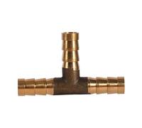 Connecteur de jonction de tuyau de carburant à 3 voies en laiton, matériau en laiton massif durable pour tuyau de gaz, d'huile et d'air comprimé, connexion de fluide d'eau, 6 mm, (8mm)