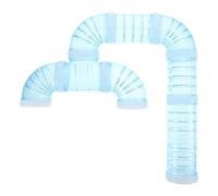 Connecteur de Labyrinthe Soi-même pour Hamsters et Gerbilles | Tunnel en Plastique Bleu, Renfort de L’ouverture, Extension de Cage, Accessoire pour Habitat et Tubes