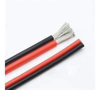 Connecteur de lampe LED DIY 8-26 AWG 2 broches, câble en cuivre et caoutchouc de silicone noir et rouge, 1 à 5 m(10AWG,5 Meters)