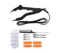 Connecteur De Machine For Extensions Cheveux, Thermique En Fer À Fusion, Température Réglable, Mini Pointe Chauffante, Outils Liaison La Kératine, 1 Ensemble Gain De Temps Efficace(Black Kit)
