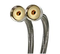 Connecteur de machine laver Fluidmaster 9WM60P2, lot de 2, en acier inoxydable tress Raccord de tuyau 3/4 x 3/4, longueur 60 pouces