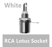 Connecteur de montage sur panneau RCA,adaptateur de prise femelle,prise audio RCA nickelé,cloison,10 pièces,100 pièces,1000 pièces - Type White-100PCS