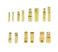 Connecteur de moteur sans balais, fiche banane dorée 2-6mm, 10 pièces | Bouchon en cuivre(2mm,Male x10pcs)